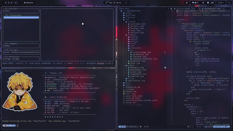 dotfiles (arch btw) interface